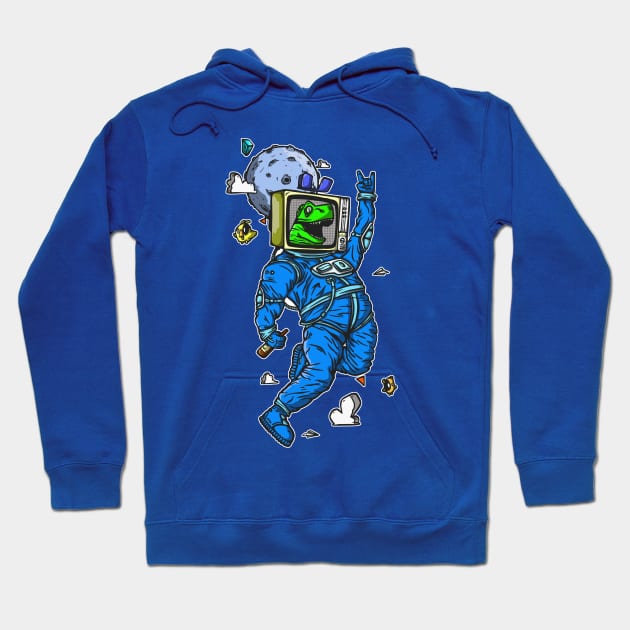 Freak spaceman lizard Hoodie by manuvila